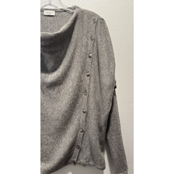 French Connection Gray Cashmere Pullover Sweater Diagonal Buttons Simisola READ - Picture 3 of 9